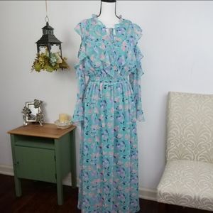 Lane Bryant maxi dress cold shoulder